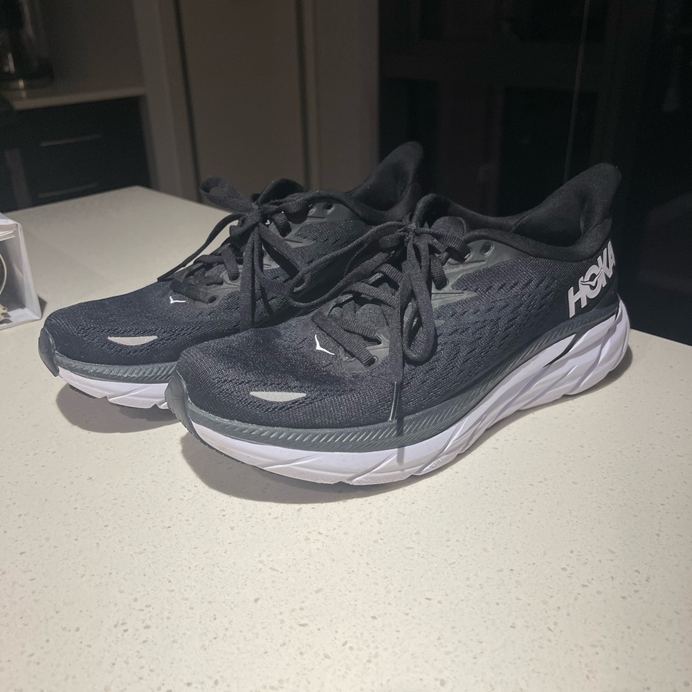 Hoka Clifton 8 White & Black